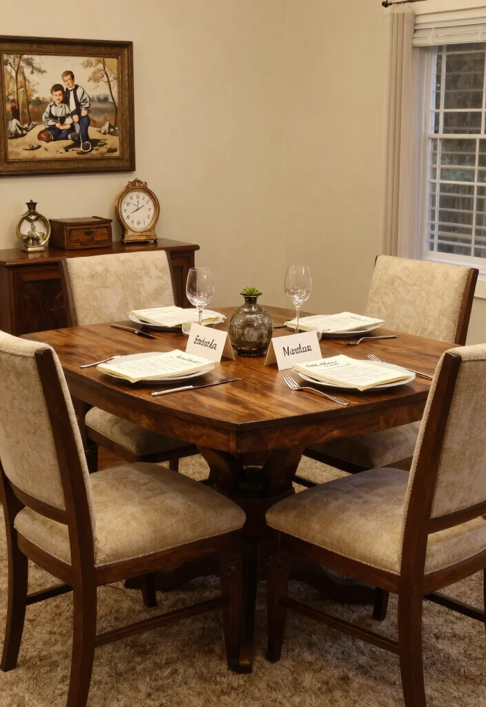 16 Eco-Friendly 6 Chair Dining Table Ideas For Family Gatherings - 16. Personalized Touches and Family Traditions 1
