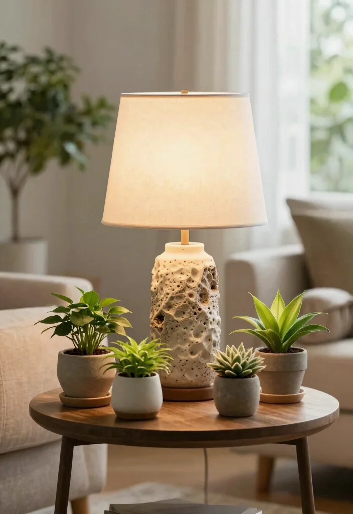 16 End Table Decor Living Room With Lamp Ideas That Glow Beautifully 16 16 End Table Decor Living Room With Lamp Ideas That Glow Beautifully - 6. Nature-Inspired Touches 1