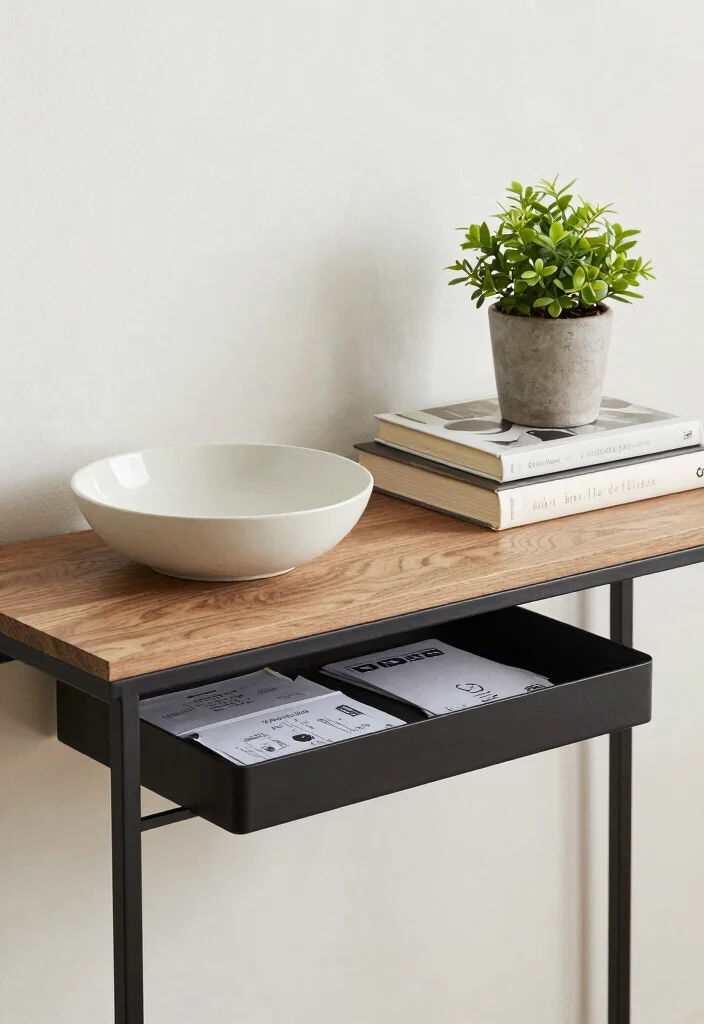 16 Entry Way Console Table Decor Ideas That Stand Out 53 16 Entry Way Console Table Decor Ideas That Stand Out - 13. Multi-Purpose Decor 1