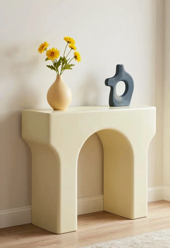 16 Entry Way Console Table Decor Ideas That Stand Out 54 16 Entry Way Console Table Decor Ideas That Stand Out - 14. Fun Shapes and Designs 1