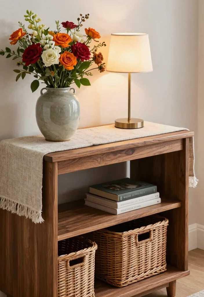 16 Entry Way Console Table Decor Ideas That Stand Out 3 16 Entry Way Console Table Decor Ideas That Stand Out - 3. Layered Textures 1