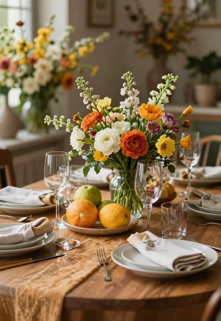 16 French Country Dining Room Table Ideas With Rustic Elegance - 6. Seasonal Decor Touches 1