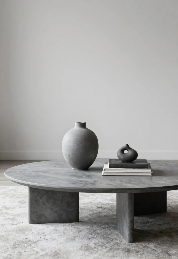 16 Minimal Coffee Table Decor Ideas With Simple Elegance - 13. Monochromatic Magic 1