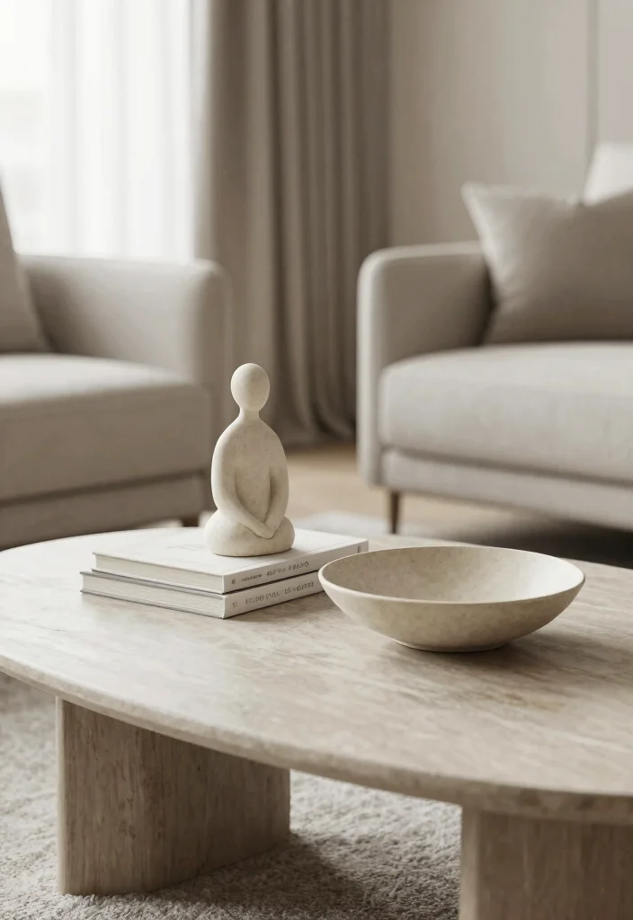 16 Minimal Coffee Table Decor Ideas With Simple Elegance - 4. Artistic Touches 1
