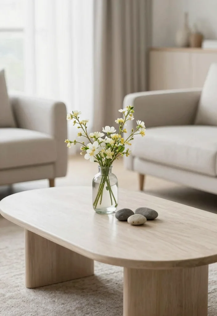 16 Minimal Coffee Table Decor Ideas With Simple Elegance - 7. Seasonal Decor 1