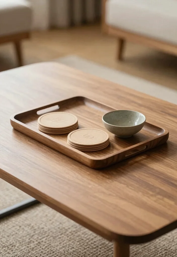 16 Minimal Coffee Table Decor Ideas With Simple Elegance - 8. Functional Decor 1