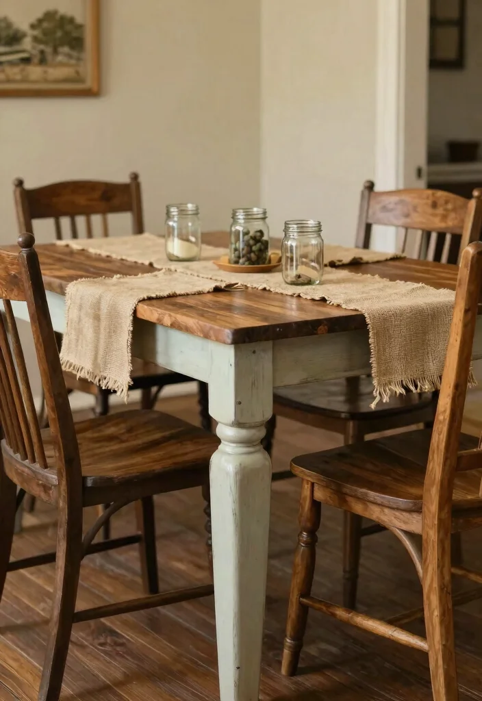 16 Painted Dining Room Table Ideas With Creative Color 66 16 Painted Dining Room Table Ideas With Creative Color - 16. Rustic Farmhouse Vibes 1