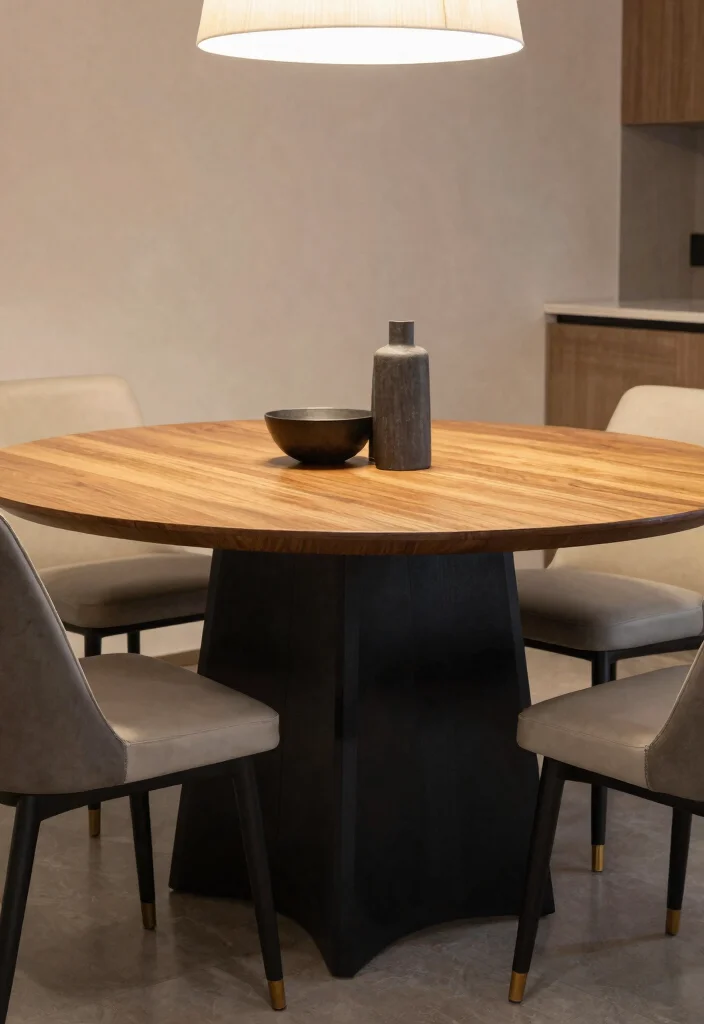 16 Sleek Dining Table Ideas With Modern Minimal Style 63 16 Sleek Dining Table Ideas With Modern Minimal Style - 13. Two-Tone Dining Table 1