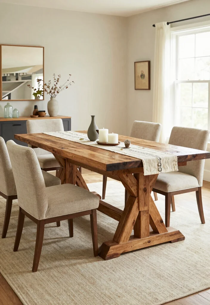 16 Sleek Dining Table Ideas With Modern Minimal Style 64 16 Sleek Dining Table Ideas With Modern Minimal Style - 14. Trestle Table Design 1