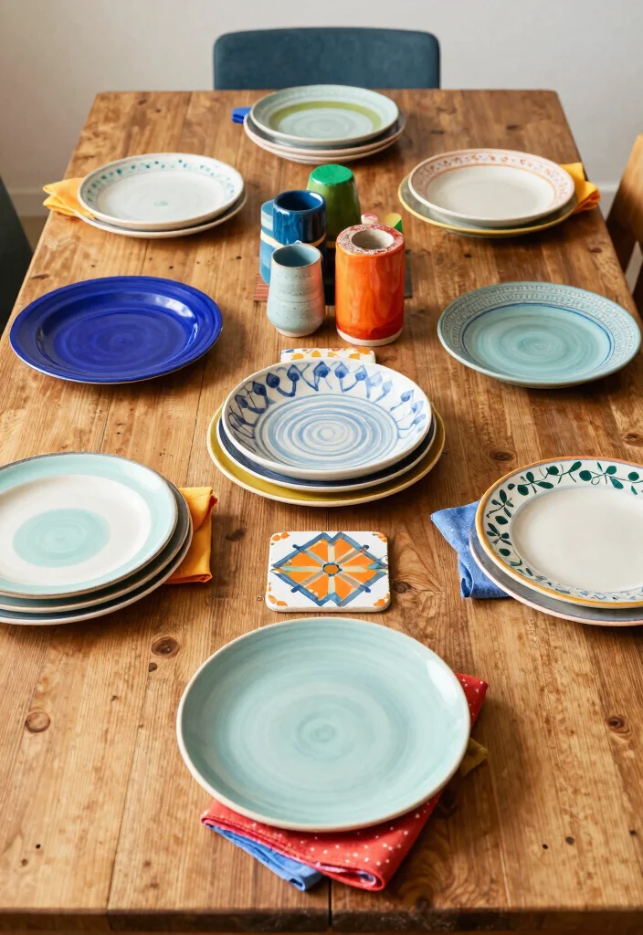 17 Aesthetic Dining Table Ideas With Pinterest Worthy Vibes 2 17 Aesthetic Dining Table Ideas With Pinterest Worthy Vibes - 2. Colorful Tableware Collection 1