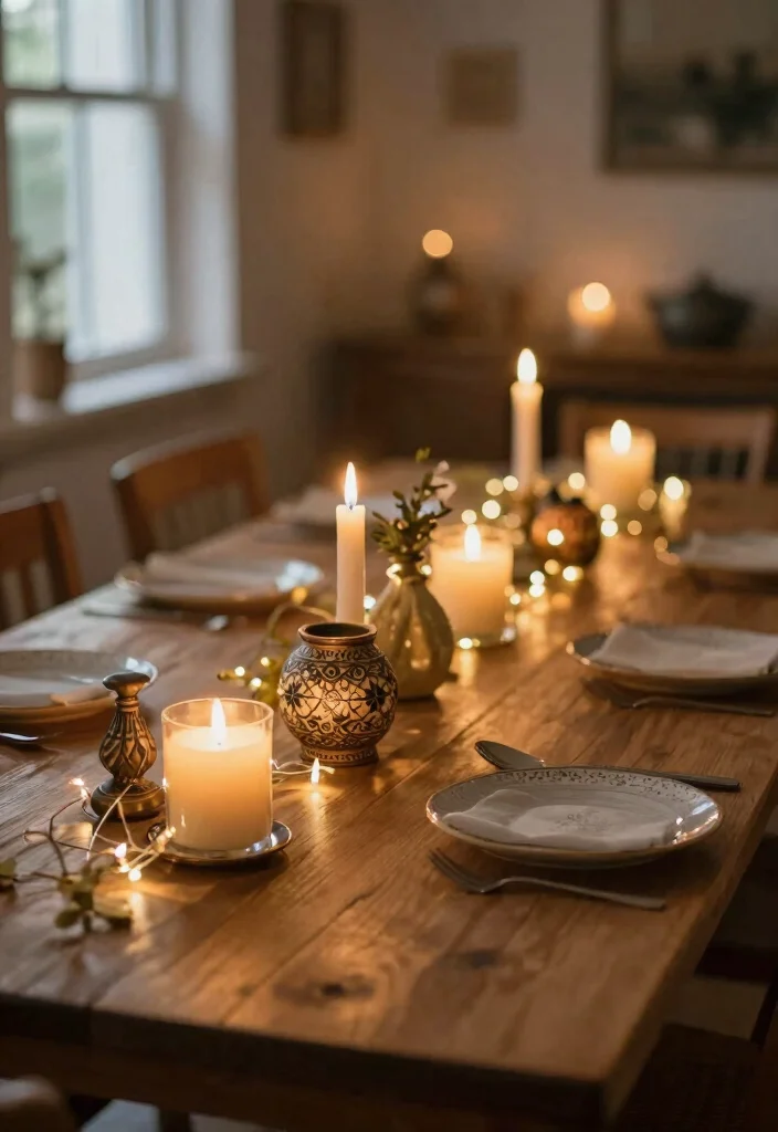 17 Aesthetic Dining Table Ideas With Pinterest Worthy Vibes 25 17 Aesthetic Dining Table Ideas With Pinterest Worthy Vibes - 5. Ambient Lighting: Set the Mood 1