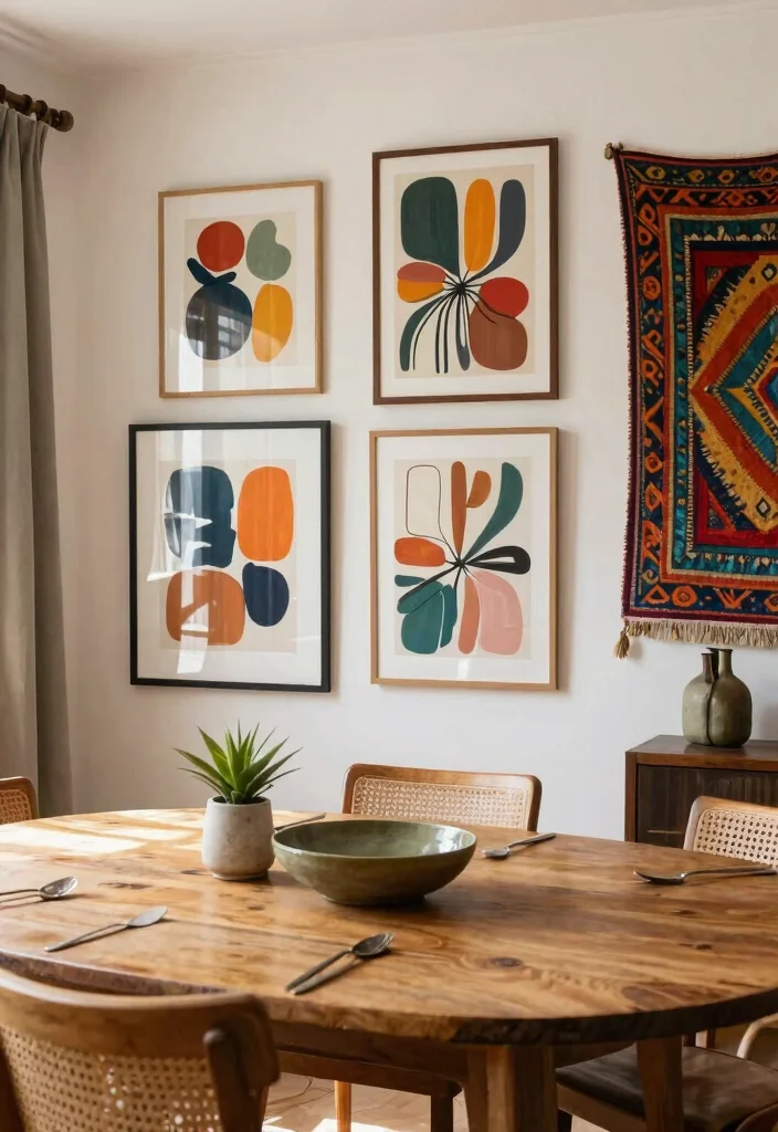 17 Aesthetic Dining Table Ideas With Pinterest Worthy Vibes 38 17 Aesthetic Dining Table Ideas With Pinterest Worthy Vibes - 8. Incorporate a Themed Artwork 1