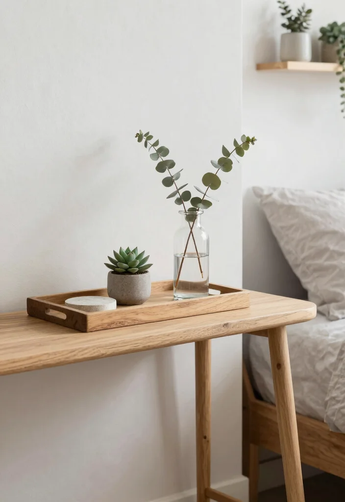 17 Bedroom Console Table Decor Ideas With Stylish Accents 1 17 Bedroom Console Table Decor Ideas With Stylish Accents - 1. Embrace Natural Elements 1