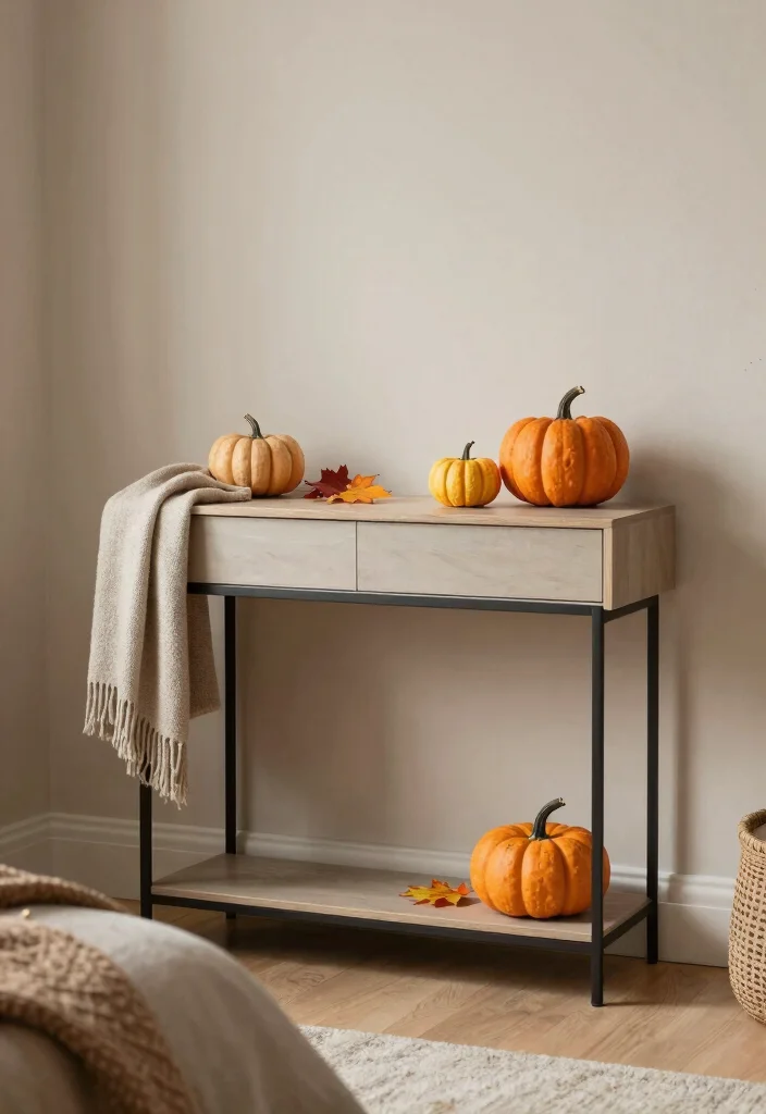 17 Bedroom Console Table Decor Ideas With Stylish Accents 61 17 Bedroom Console Table Decor Ideas With Stylish Accents - 11. Seasonal Decor Changes 1