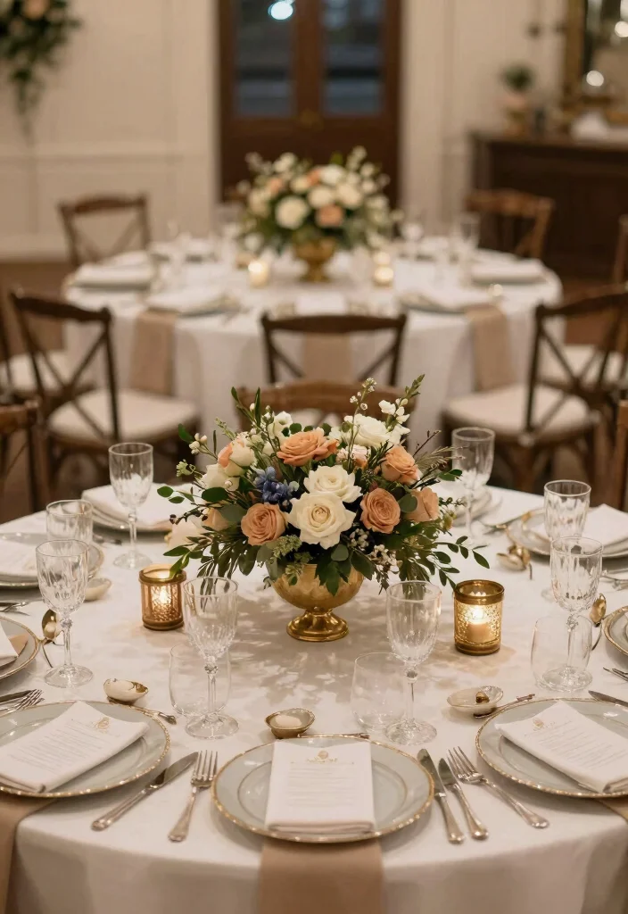 17 Circular Wedding Table Decor Ideas With Romantic Flow - 11. Themed Centerpieces 1