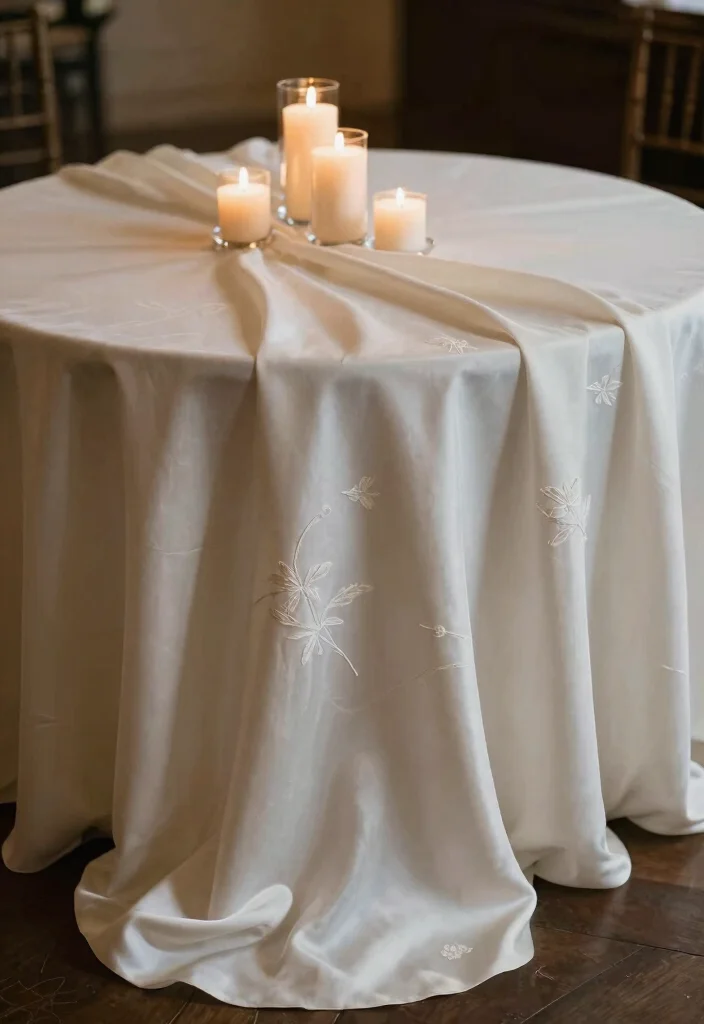17 Circular Wedding Table Decor Ideas With Romantic Flow - 6. Elegant Table Runners 1