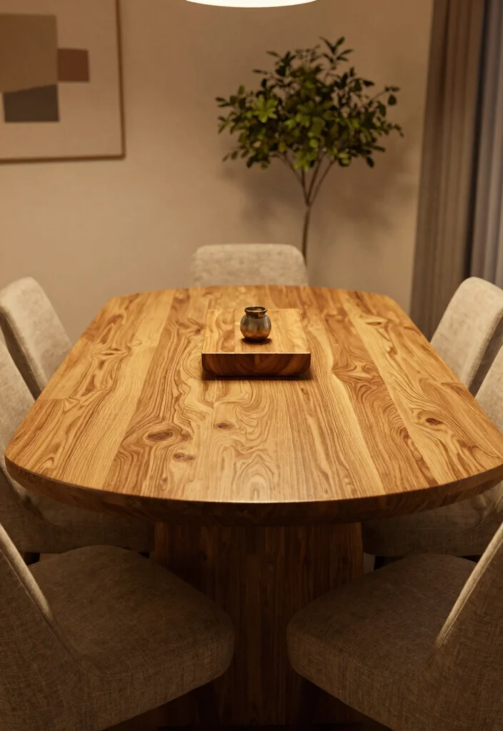 17 Dining Room Wood Table Ideas With Natural Beauty - 5. Sturdy Oak Table 1