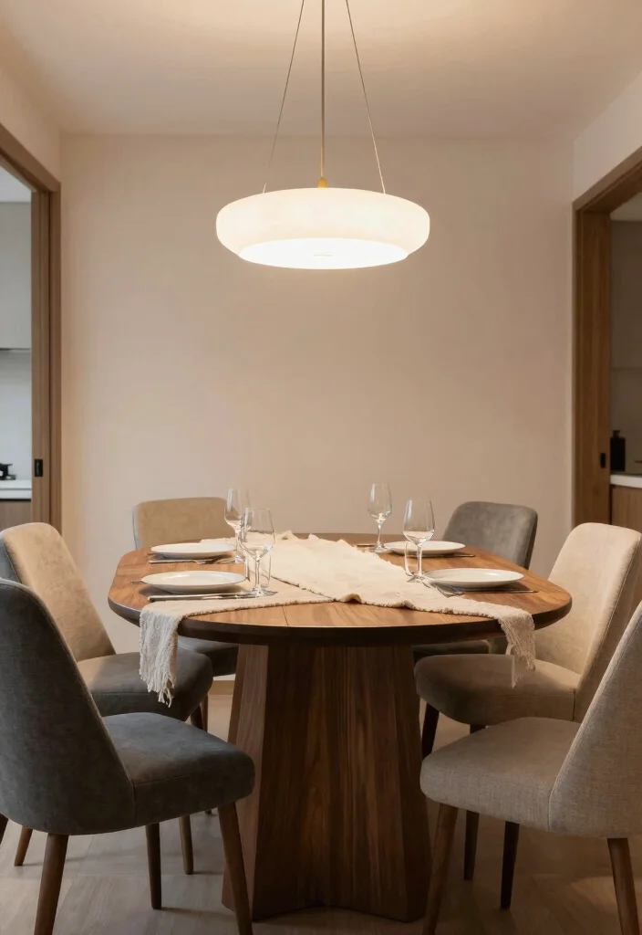 17 Dining Table Oval Ideas With Soft Elegant Lines 15 17 Dining Table Oval Ideas With Soft Elegant Lines - 5. Warm Walnut Wonder 1