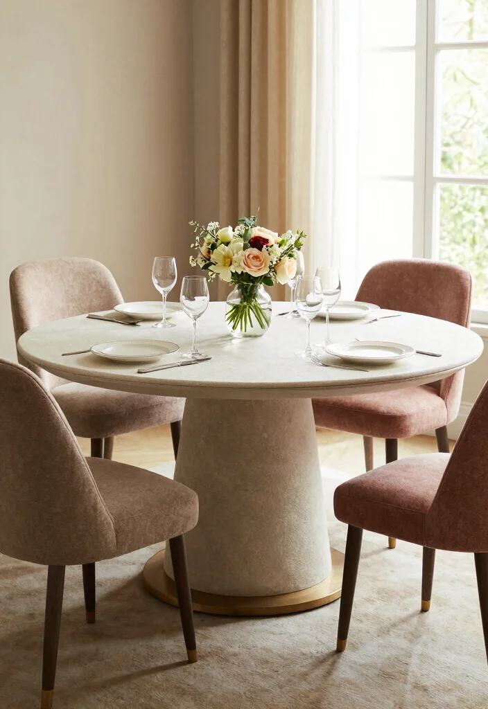 17 Dining Table Oval Ideas With Soft Elegant Lines 27 17 Dining Table Oval Ideas With Soft Elegant Lines - 7. Chic Upholstered Design 1