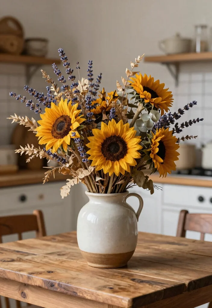 17 Fall Kitchen Table Decor Ideas With Warm Autumn Vibes 40 17 Fall Kitchen Table Decor Ideas With Warm Autumn Vibes - 10. Dried Floral Arrangements 1