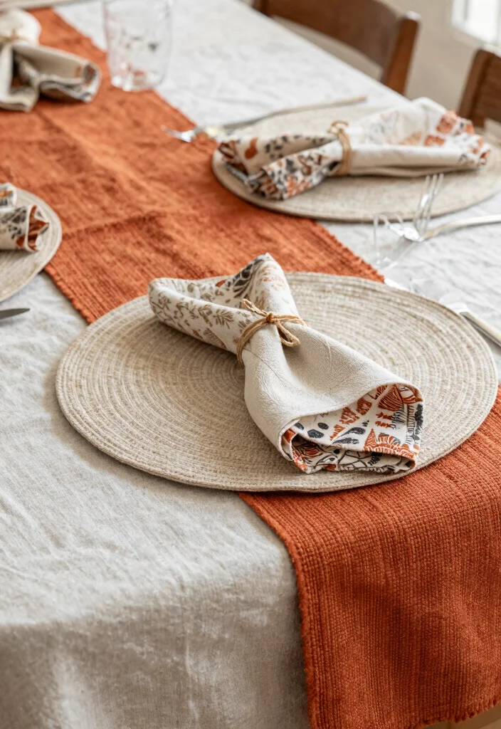 17 Fall Kitchen Table Decor Ideas With Warm Autumn Vibes 12 17 Fall Kitchen Table Decor Ideas With Warm Autumn Vibes - 2. Layered Textiles 1