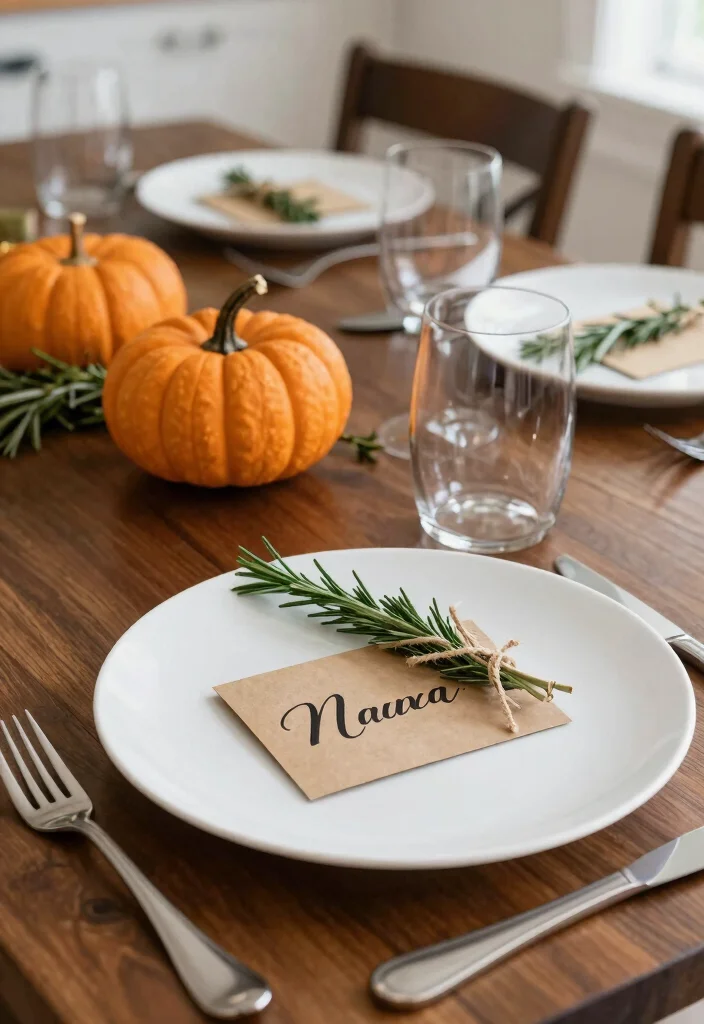 17 Fall Kitchen Table Decor Ideas With Warm Autumn Vibes 25 17 Fall Kitchen Table Decor Ideas With Warm Autumn Vibes - 5. Personalized Place Settings 1