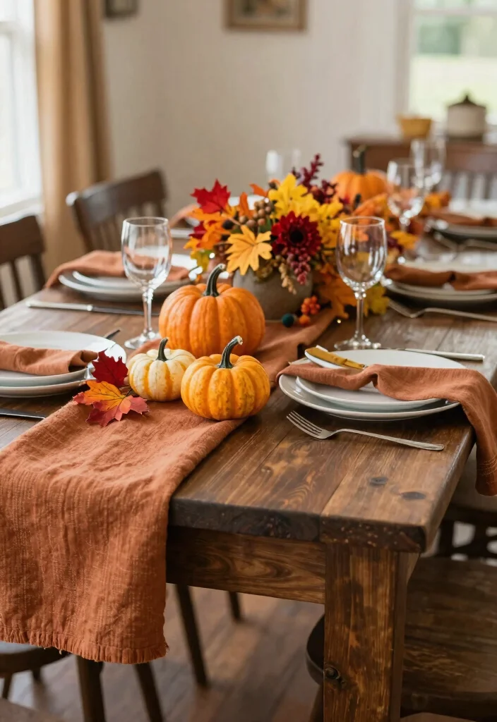 17 Farmhouse Table Decor Ideas With Rustic Charm 52 17 Farmhouse Table Decor Ideas With Rustic Charm - 12. Seasonal Decor Elements 1