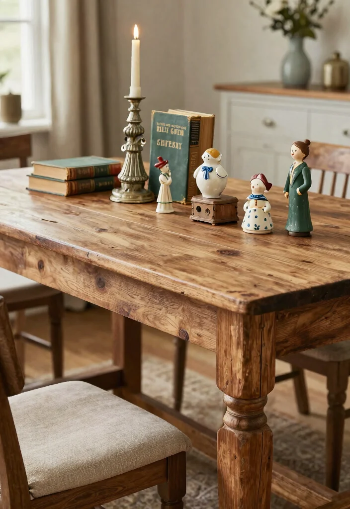 17 Farmhouse Table Decor Ideas With Rustic Charm 66 17 Farmhouse Table Decor Ideas With Rustic Charm - 16. Whimsical Table Accents 1
