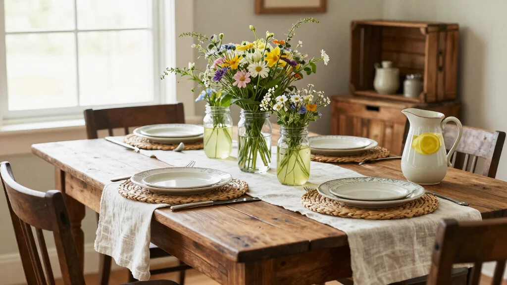 17 Farmhouse Table Decor Ideas With Rustic Charm