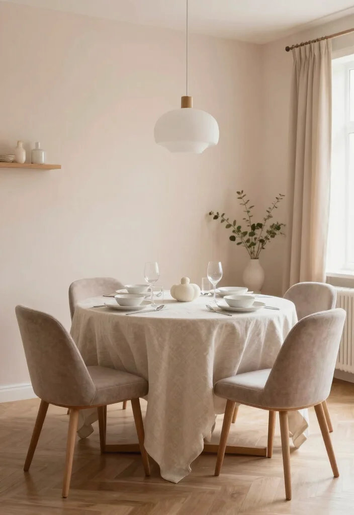 17 Floor Dining Table Ideas With Minimal Cozy Style 42 17 Floor Dining Table Ideas With Minimal Cozy Style - 12. Soft Color Palettes 1