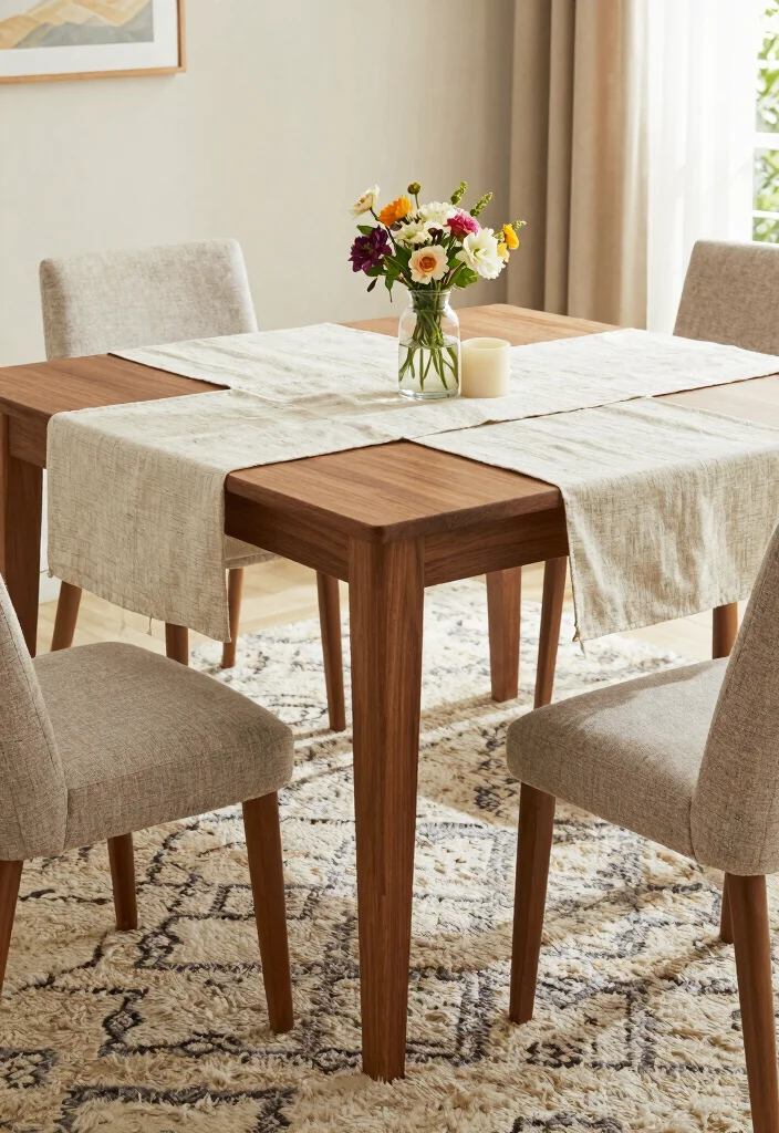 17 Floor Dining Table Ideas With Minimal Cozy Style 24 17 Floor Dining Table Ideas With Minimal Cozy Style - 4. Textured Layers 1