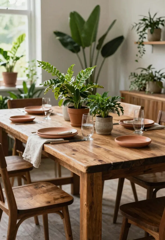 17 Floor Dining Table Ideas With Minimal Cozy Style 27 17 Floor Dining Table Ideas With Minimal Cozy Style - 7. Nature-Inspired Elements 1