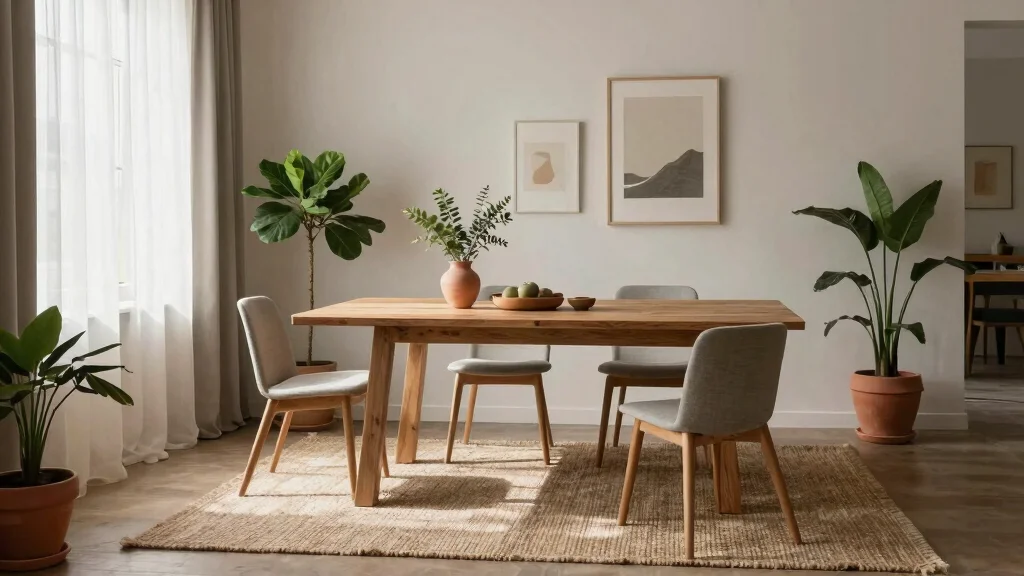17 Floor Dining Table Ideas With Minimal Cozy Style