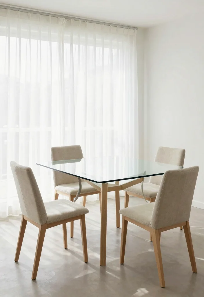 17 Glass Table Dining Room Ideas That Look Elegant - 15. Light and Airy 1