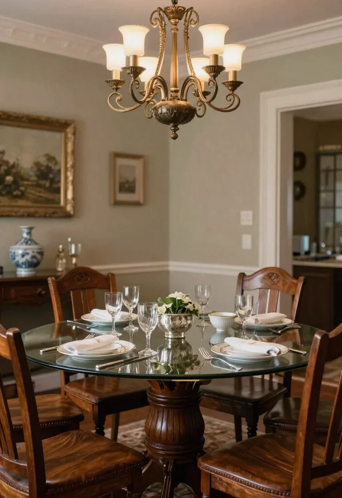 17 Glass Table Dining Room Ideas That Look Elegant - 17. Timeless Tradition 1