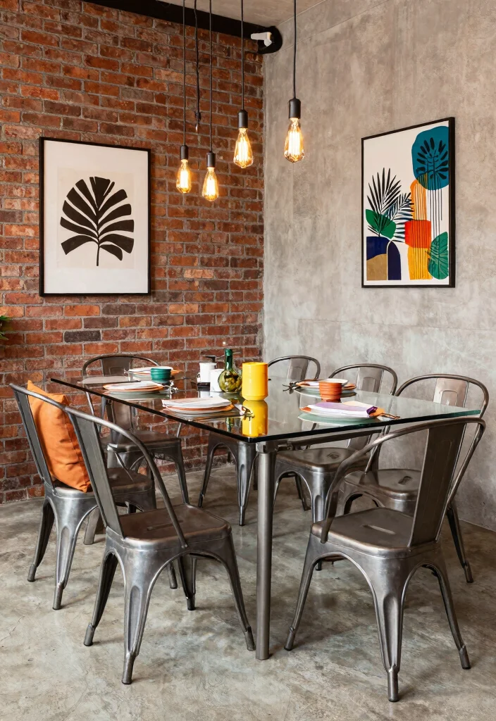 17 Glass Table Dining Room Ideas That Look Elegant - 6. Urban Chic 1