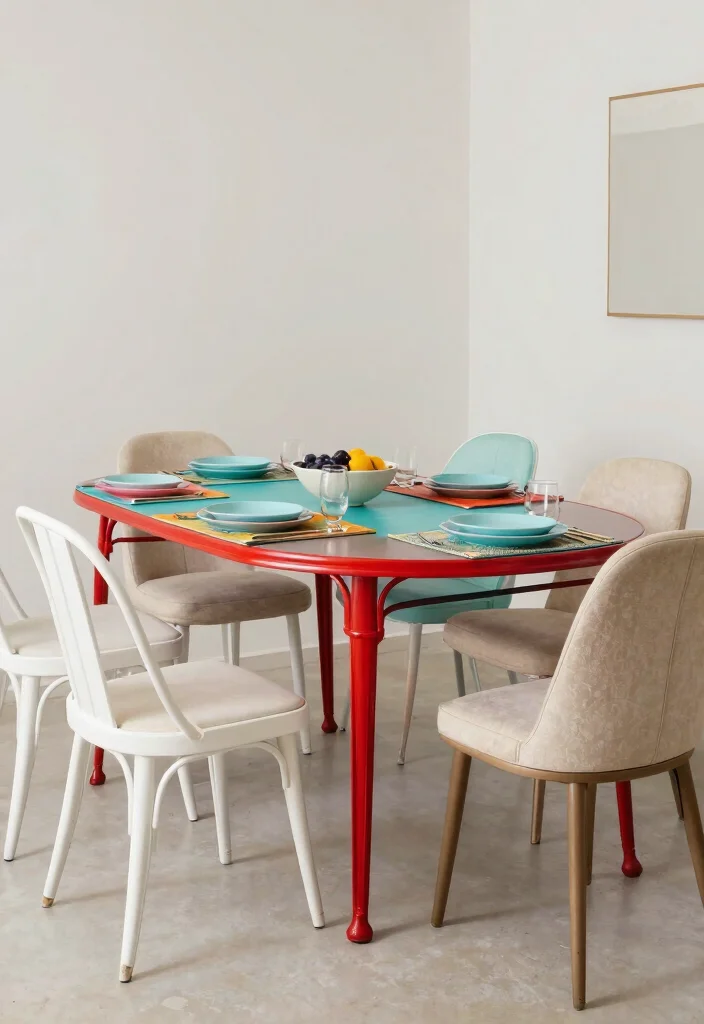 17 Wrought Iron Dining Table Ideas With Classic Detail 54 17 Wrought Iron Dining Table Ideas With Classic Detail - 14. Bold Color Statements 1