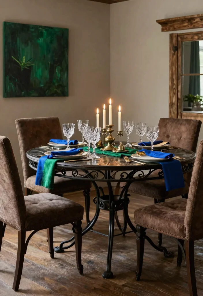 17 Wrought Iron Dining Table Ideas With Classic Detail 23 17 Wrought Iron Dining Table Ideas With Classic Detail - 3. Rustic Elegance 1