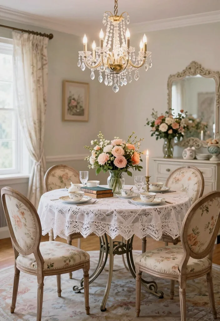17 Wrought Iron Dining Table Ideas With Classic Detail 25 17 Wrought Iron Dining Table Ideas With Classic Detail - 5. Vintage Romance 1