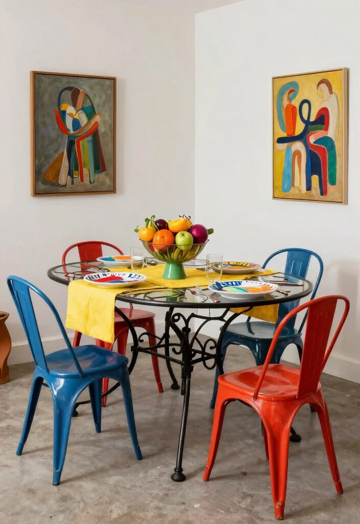 17 Wrought Iron Dining Table Ideas With Classic Detail 28 17 Wrought Iron Dining Table Ideas With Classic Detail - 8. Artistic Expression 1