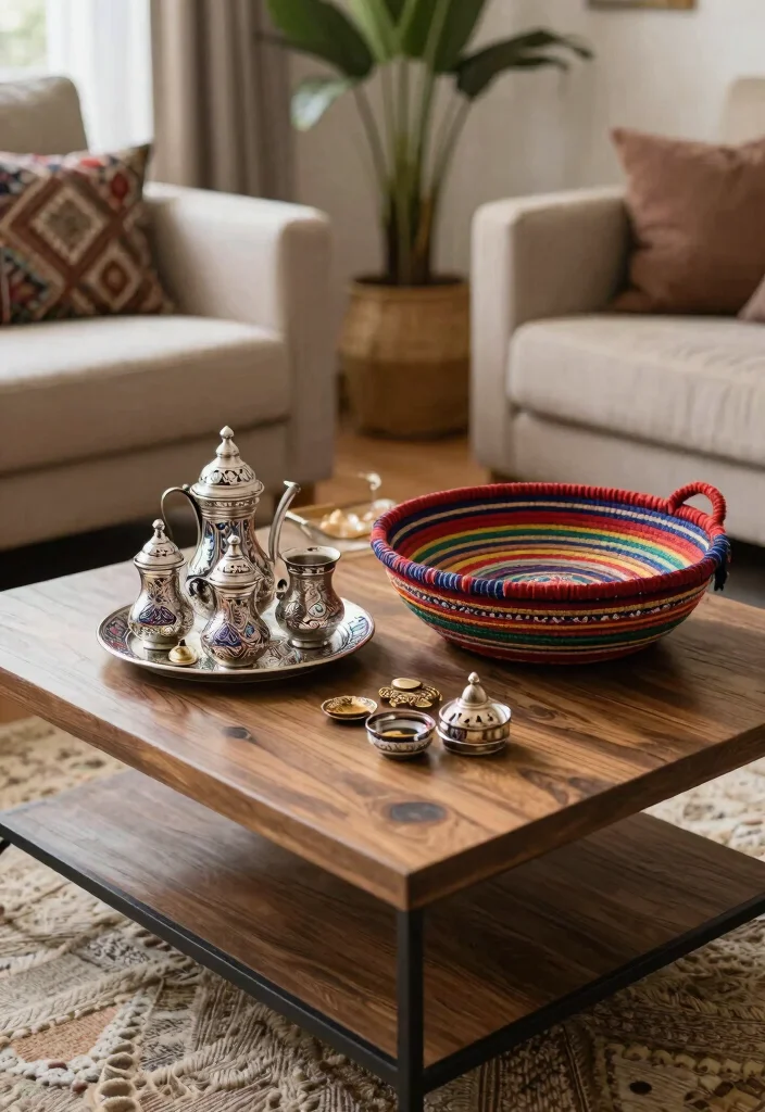 18 Coffee Table Decor 2026 Trending Ideas That Elevate Your Living Room 58 18 Coffee Table Decor 2026 Trending Ideas That Elevate Your Living Room - 18. Ethnic and Cultural Influences 1