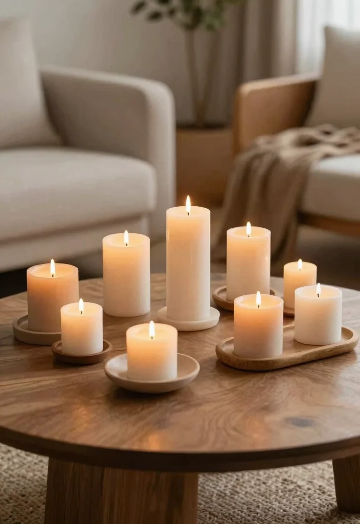 18 Coffee Table Decor 2026 Trending Ideas That Elevate Your Living Room 29 18 Coffee Table Decor 2026 Trending Ideas That Elevate Your Living Room - 9. Candle Arrangements 1