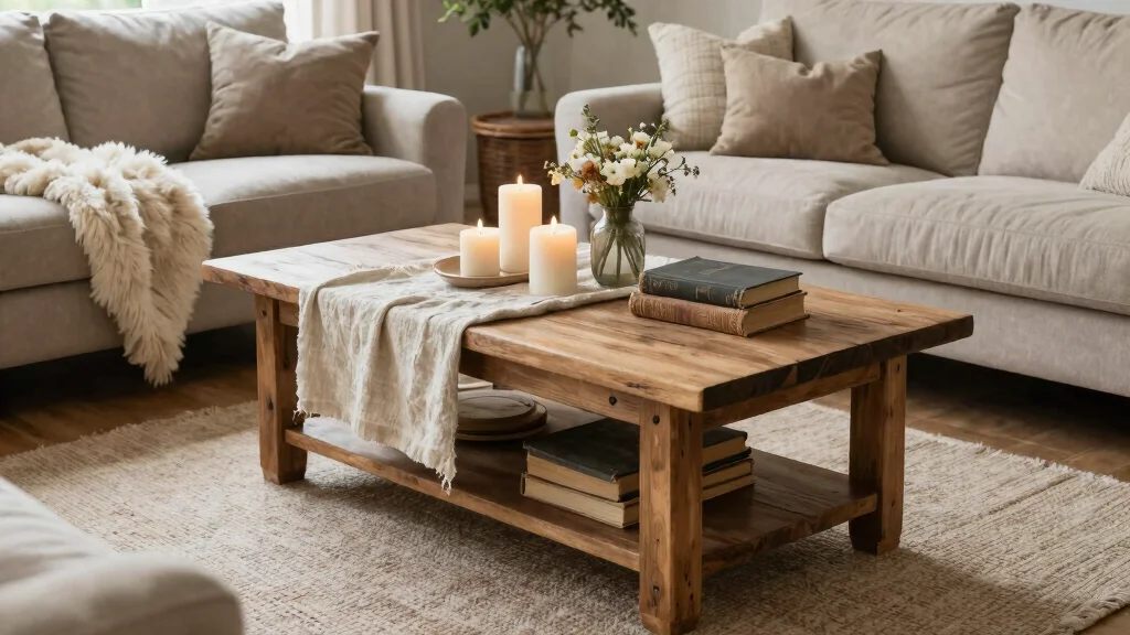 18 Farmhouse Coffee Table Decor Ideas With Cozy Layers