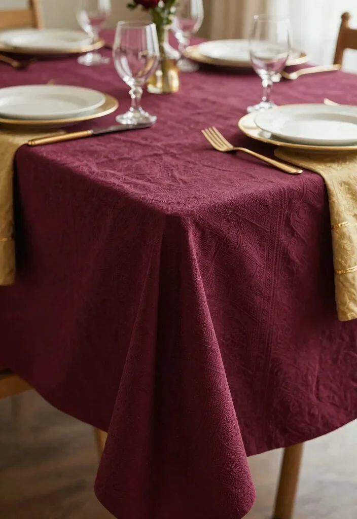 18 Gold Dining Table Ideas With Glamorous Shine 32 18 Gold Dining Table Ideas With Glamorous Shine - 12. Luxurious Table Linens 1