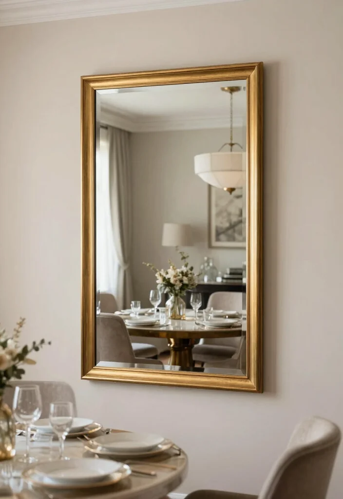18 Gold Dining Table Ideas With Glamorous Shine 68 18 Gold Dining Table Ideas With Glamorous Shine - 18. Gold Framed Mirrors 1