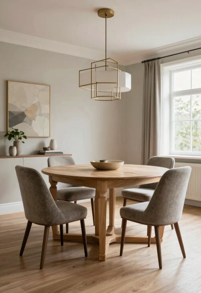 18 Light Wood Dining Room Table Ideas With Airy Feel - 10. Transitional Style 1