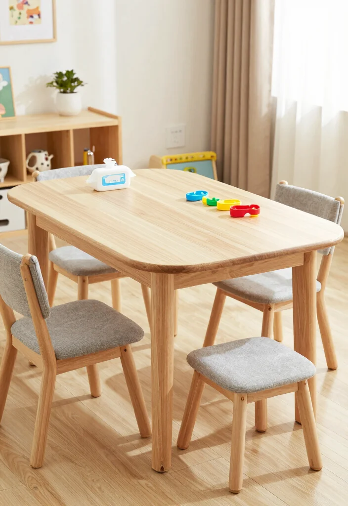 18 Light Wood Dining Room Table Ideas With Airy Feel - 11. Family-Friendly Functionality 1