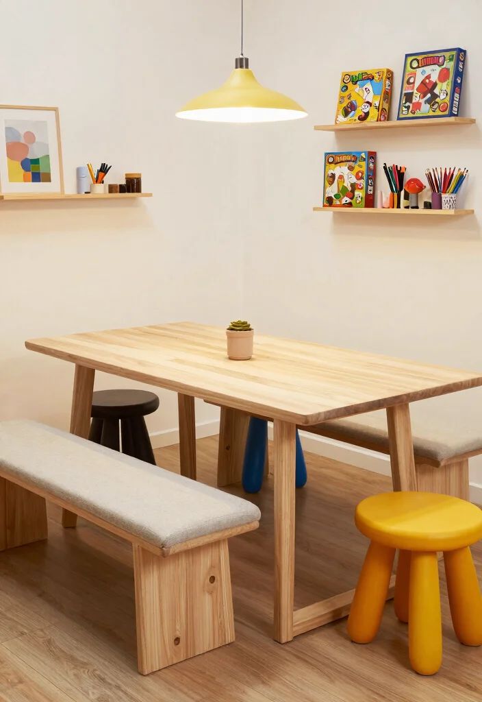 18 Light Wood Dining Room Table Ideas With Airy Feel - 5. Fun and Functional 1