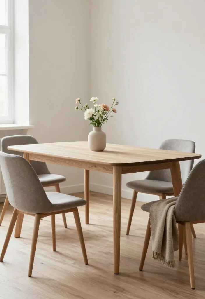 18 Light Wood Dining Room Table Ideas With Airy Feel - 6. Scandinavian Elegance 1