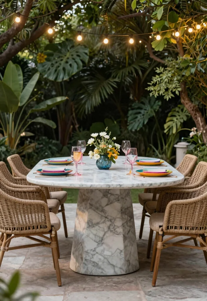 18 Marble Top Dining Table Modern Ideas With Luxe Appeal 40 18 Marble Top Dining Table Modern Ideas With Luxe Appeal - 10. Outdoor Marble Dining Spaces 1
